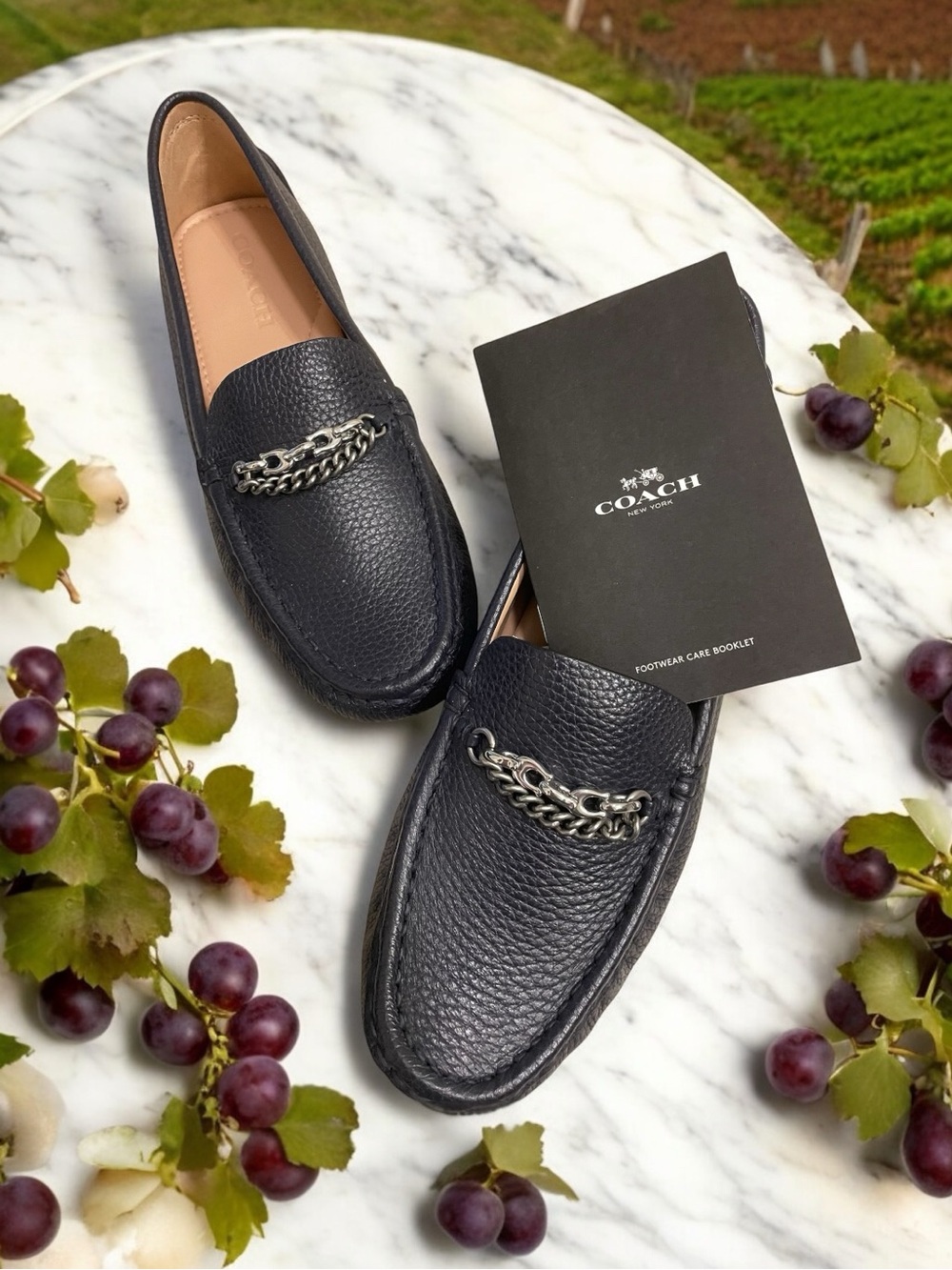COACH Crosby Driver’s Chains LTD. Driving Loafers / Coach. UK   size 8 B    NWT